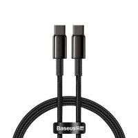 Baseus Tungsten USB 2.0 Cable USB-C male - USB-C 100W Μαύρο1m 20240304112401_baseus_tungsten_usb_2_0_cable_usb_c_male_usb_c_100w_chryso_1m