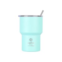 Estia Mug Lite Save The Aegean Ποτήρι Θερμός Ανοξείδωτο BPA Free Bermuda Green 400ml με Καλαμάκι 20240424171614_estia_lite_save_aegean_midnight_potiri_thermos_anoxeidoto_bpa_free_mayro_400ml_01_18481