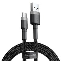 Baseus Cafule Braided USB 2.0 Cable USB-C male - USB-A male Μαύρο 0.5m (CATKLF-AG1) eng_pl_Baseus-Cafule-cable-USB-C-3A-1m-Gray-Black-14483_11